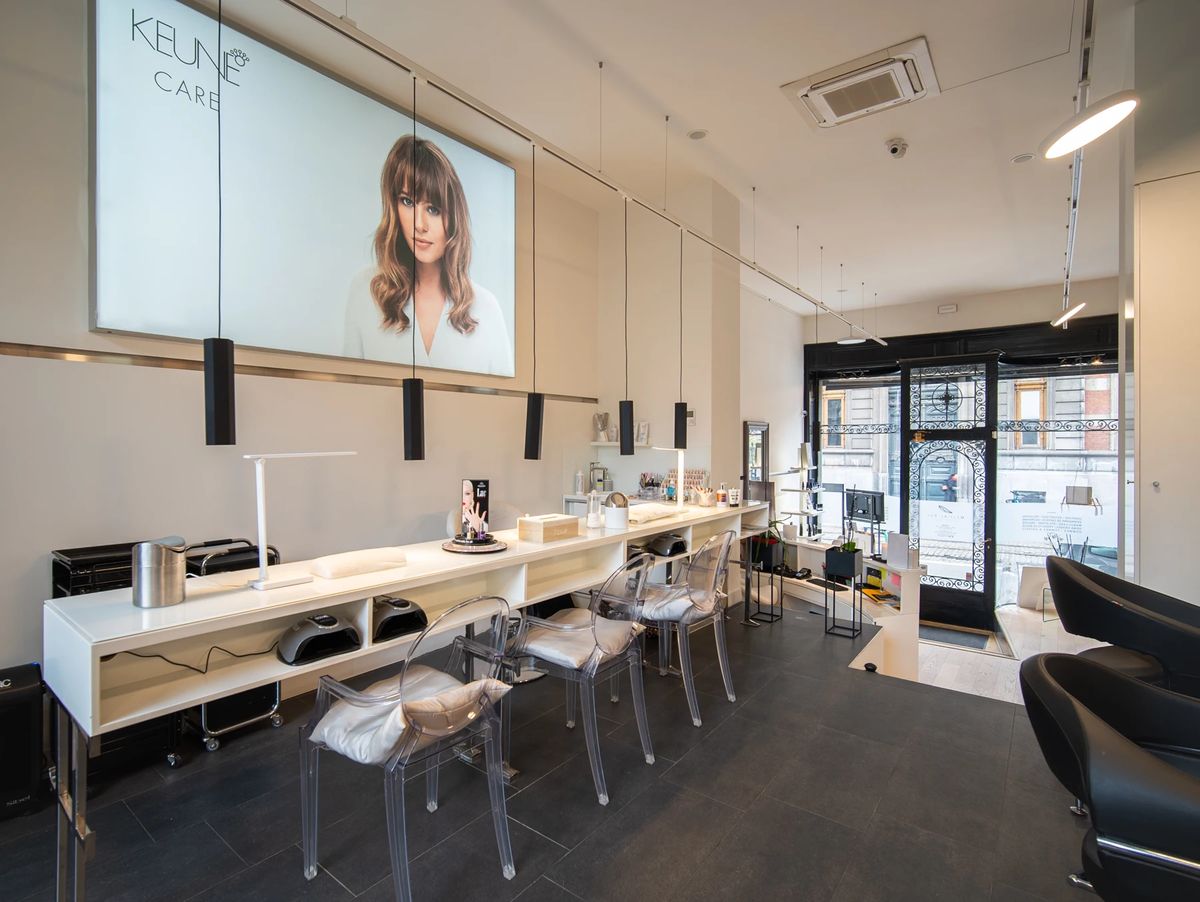 Espace coiffure du salon Melting Pot Sablon